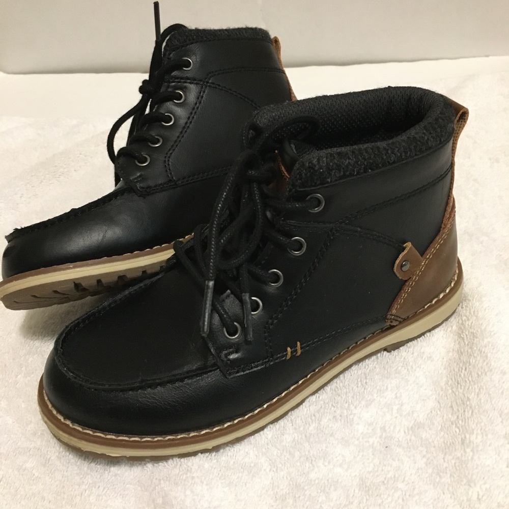 Max + Jake Brayden Boys Black/Brown Boots 1M